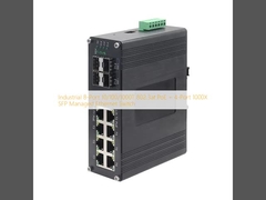 อุตสาหกรรม 8-Port 10/100/1000T 802.3at PoE + 4-Port 1000X SFP บริหารการเปลี่ยน Ethernet