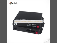 มัลติเพล็กเซอร์โทรศัพท์ผ่านไฟเบอร์ 4 ช่อง POTS (FXO/FXS)