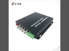 4Ch HD-AHD/HD-CVI/HD-TVI/CVBS เครื่องแปลงไฟเบอร์วีดีโอ 4-in-1