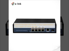 สวิตช์อีเธอร์เน็ต 8 พอร์ต 10/100/1000T 802.3at PoE + 1 พอร์ต Uplink Ethernet + 1 พอร์ต Gigabit SFP