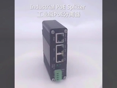 อุตสาหกรรม IEEE802.3af/at PoE Splitter ด้วยฟังก์ชันสวิทช์ 2 ท่าทาง, ความกระชับกําลังออก 12VDC