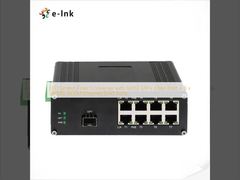เครื่องแปลงไฟเบอร์จอ LED พร้อม 1x10G SFP+ Fiber Port + 8 x 10/100/1000M Ethernet RJ45 Port