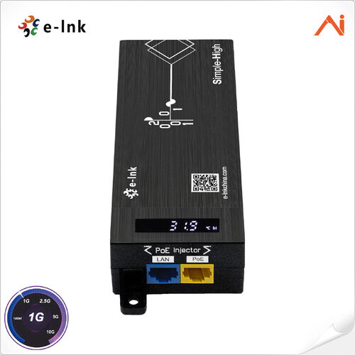 Latest company news about E-link LNK-AIPSE301M: หัวฉีด PoE อัจฉริยะ AI ตัวแรกของโลกพร้อมจอแสดงผล LED — โซลูชัน PoE++ 30W/60W/90W