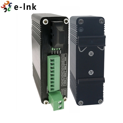 Industrial Serial RS232 RS485 RS422 SC Fiber Media Converter โมเด็ม Single Mode 20KM