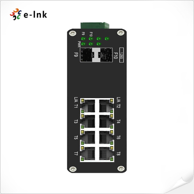 การจัดการ Ethernet Switch Industrial 8 Port 10/100/1000T กิกะบิตถึง 2-Port 1000X SFP Fiber