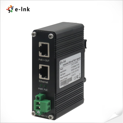 ขายปลีก PoE Injector Adapter 95W 802.3bt 1000M Din Rail Gigabit Power Injector 48V DC ออก