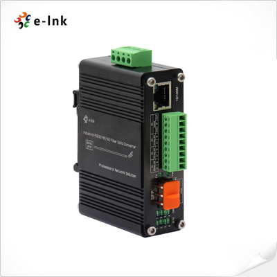 มินิ อินดัสเตรียล 10/100Base-T SFP Fiber Ethernet Media Converter พร้อม 1Ch RS232 / RS485 / RS422 ซีเรียล