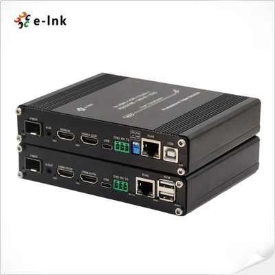 ตัวขยายสัญญาณไฟเบอร์ HDMI KVM 4K 60Hz พร้อม Ethernet 10/100M & RS232 / RS485 & IR