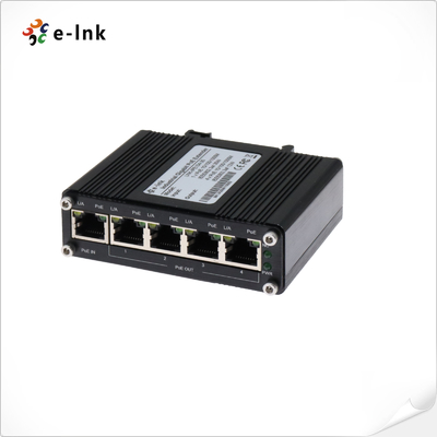 Industrial 1-Port 802.3at PoE+ เป็น 4-Port 802.3af/at Gigabit PoE Extender