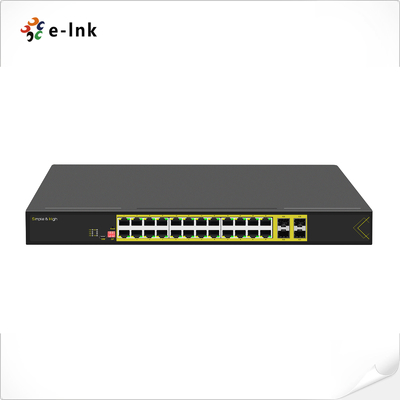 L2+ การจัดการ Rack มอนท์ 24-Port 10/100/1000T + 4-Port 1000X SFP Ethernet Switch