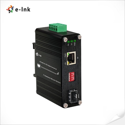 มินิ อินดัสเตรียล 10G/5G/2.5G/1G/100M 802.3at ถึง 10GBASE-X SFP+ Media Converter