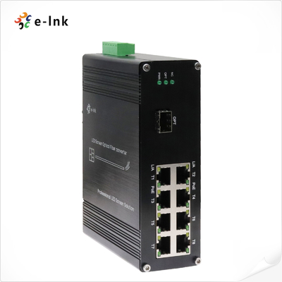 เครื่องแปลงไฟเบอร์จอ LED พร้อม 1x10G SFP+ Fiber Port + 8 x 10/100/1000M Ethernet RJ45 Port