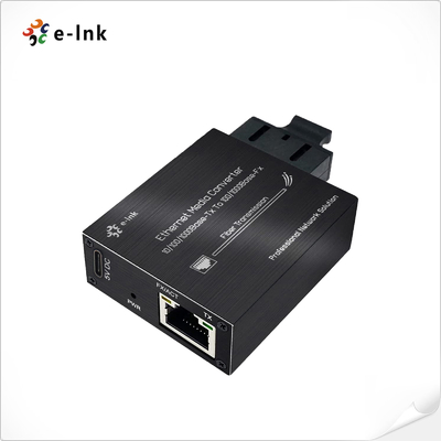 เครื่องแปลงสื่ออีเทอร์เน็ตแบบไมโคร 10/100/1000Base-Tx เป็น 100/1000Base-Fx