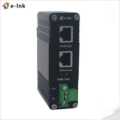 quality 12 ~ 48V DC Power Input อุตสาหกรรม Gigabit PoE + Injector factory