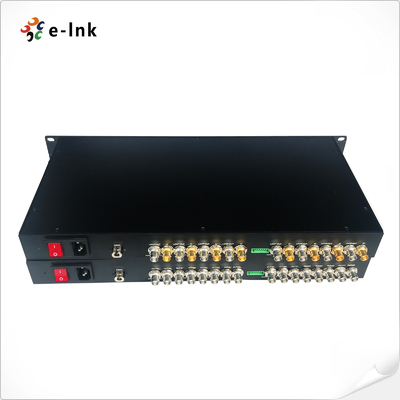1U Rack-Mountable 8-Channel SD/HD/3G-SDI ผ่าน Single Fiber CWDM เครื่องขยายที่ไม่อัด
