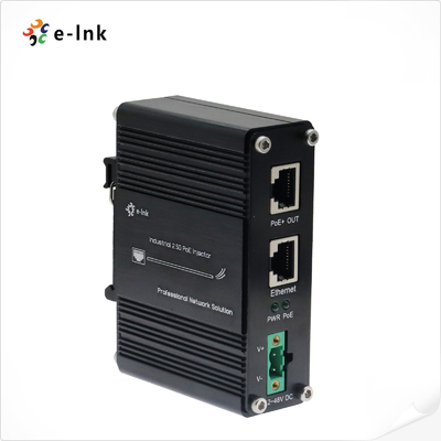 12 ~ 48V DC Power Input อุตสาหกรรม 2.5G PoE + เครื่องฉีด