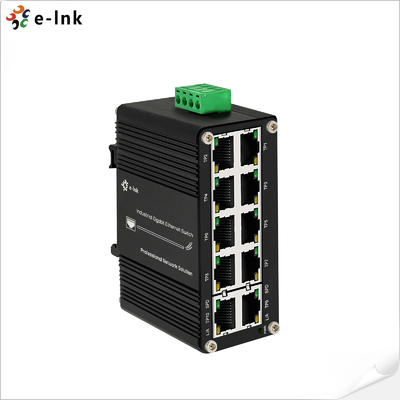 มินิสวิตช์อีเธอร์เน็ตขนาดกะทัดรัด 10 พอร์ต 10/100/1000T RJ45 สำหรับอุตสาหกรรม 12~48VDC
