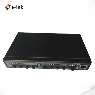 สวิตช์ไฟเบอร์ออปติก 8 พอร์ต 100M SFP + 1 พอร์ต 1000M SFP/TP (Combo) สำหรับเชื่อมต่อ