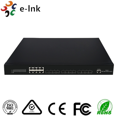12 10G SFP + สายไฟเบอร์พอร์ต + 8 10/100/1000M สาย RJ45 ทองแดง