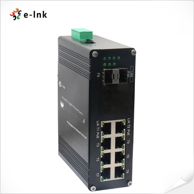 อุตสาหกรรม L2 + 8-Port 10/100/1000T + 2-Port 1000X SFP การจัดการ Ethernet สวิตช์
