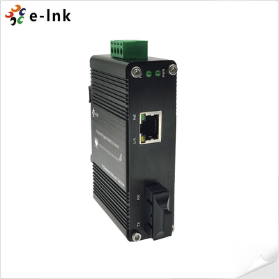 เครื่องแปลงสื่อ PoE++ มินิ อินดัสเตรียล 100BASE-FX เป็น 10/100BASE-T 90W