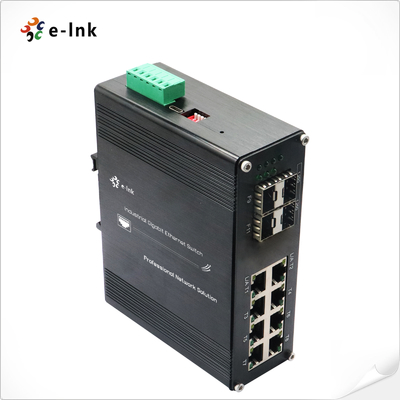 อุตสาหกรรม L2 + 8-Port 10/100/1000T + 4-Port 1000X SFP การจัดการ Ethernet สวิตช์