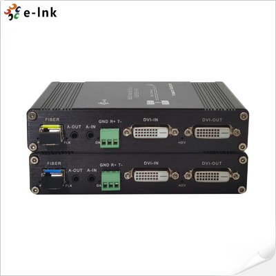 1Ch 1080P Bidi DVI + 1Ch Bidi RS232 + 1Ch Bidi Stereo Audio + GPIO ผ่านเครื่องขยายไฟเบอร์