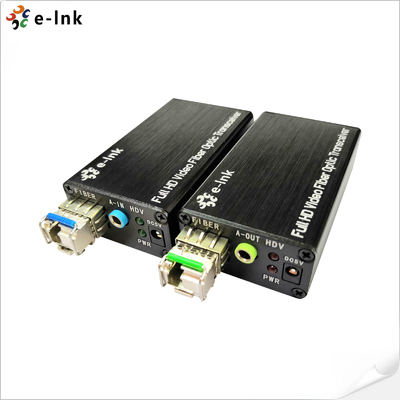 เครื่องขยายไฟเบอร์ออปติกแบบ DVI แบบเล็ก พร้อมเสียงสเตเรียออนไลน์