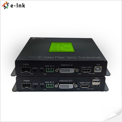 เครื่องแปลงไฟเบอร์ HDMI หลายฟังก์ชัน
1Ch 1080P HDMI + USB KVM + 1Ch RS232 + 1Ch Bidi Stereo Audio + GPIO