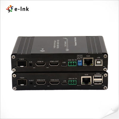 ตัวขยายสัญญาณไฟเบอร์ HDMI KVM 4K 60Hz แบบมัลติฟังก์ชัน