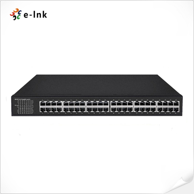 เครื่องปรับเปลี่ยน PoE Gigabit ที่ไม่มีการบริหาร 48 ท่าเรือ พร้อม Port PoE RJ45 48x10/100/1000M