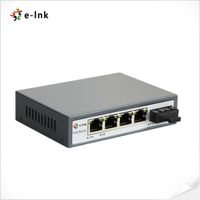 5 ท่าทาง 10/100M PoE สวิตช์ด้วย 1x 60W ท่าทาง PoE พลังงานสูง & 1x SC Fiber Uplink
