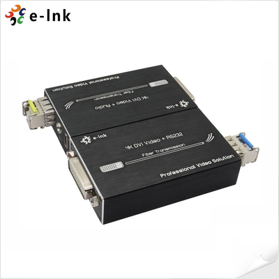 มินิ 4K DVI ไฟเบอร์ออปติก เอ็กซ์เทนเดอร์พร้อมเสียงสเตียโร