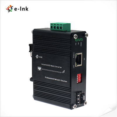 มินิ อินดัสเตรียล 10G/5G/2.5G/1G/100M 802.3bt ถึง 10GBASE-X SFP+ Media Converter