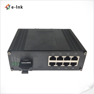 อุตสาหกรรม 8-Port 10/100/1000Base-T + 1-Port 1000Base-X Ethernet Switch