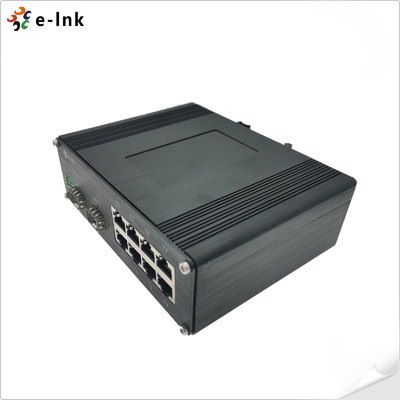 อุตสาหกรรม 8-Port 10/100/1000T 802.3bt PoE + 2-Port 100/1000BASE-X Ethernet Switch