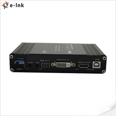 1Ch 1080P DVI + USB KVM + 1Ch RS232 + 1Ch Bidi Stereo Audio + 1Ch GPIO ผ่านเครื่องขยายไฟเบอร์