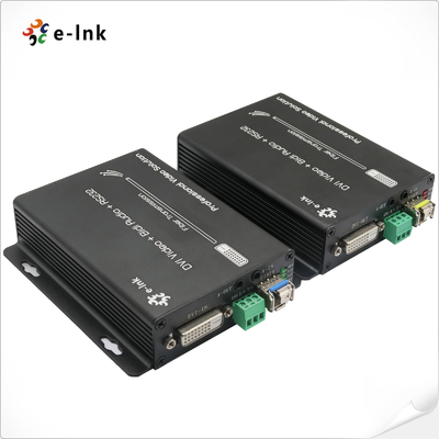 DVI + 1Ch เสียงสเตรีโอสองทิศ + 1Ch RS232 ผ่าน Fiber Optic Extender