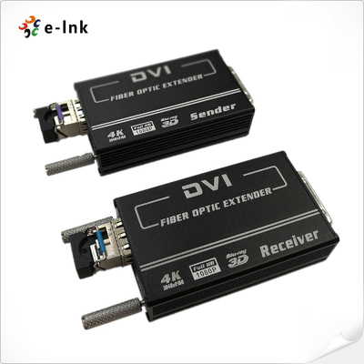 มินิ 4KX2K DVI Fiber Transceiver MM 300M อัตโนมัติ EDID