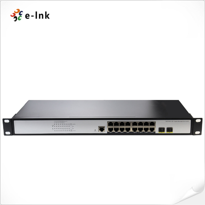 L2+ 16-Port 10/100/1000T 802.3at PoE + 2-Port 100/1000X SFP การจัดการสวิตช์