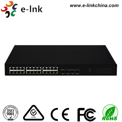 สวิตช์อีเธอร์เน็ต L3 Managed 24G + 4 10G SFP+