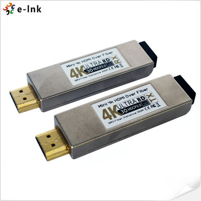 4K HDMI ไฟเบอร์ออปติก เอ็กซ์เทนเดอร์ 300m Range Zero Latency HDCP 1.2