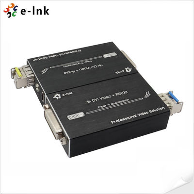 มินิ 4K DVI ไฟเบอร์ออปติก เอ็กซ์เทนเดอร์พร้อมเสียงสเตียโร