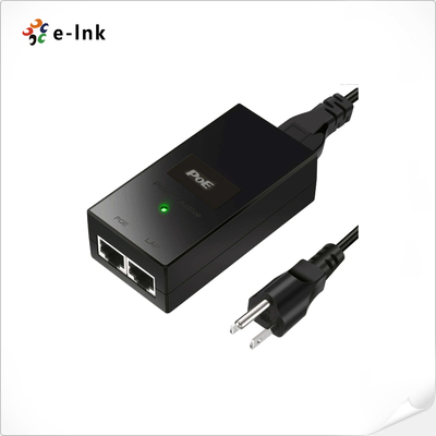 10/100/1000Mbps 24V 24W POE Injector พร้อมสายไฟฟ้า