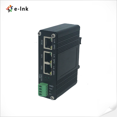 Industrial IEEE802.3af/at PoE Splitter พร้อมฟังก์ชันสวิตช์ 2 พอร์ต แรงดันเอาต์พุต 12VDC