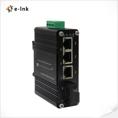 มินิ อินดัสเตรล 3-Port 10/100/1000T + 1-Port 1000X SC Gigabit Ethernet Switch