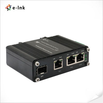 มินิ อินดัสเตรเลี่ยน 3-Port 10/100/1000T 802.3at PoE + 1-Port 100/1000X SFP Ethernet Switch พร้อม 12 ~ 48VDC Input และ Voltage Booster