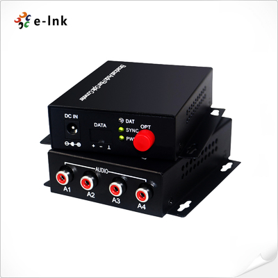 4Ch RCA Audio ผ่านตัวแปลงไฟเบอร์ออฟติคัล