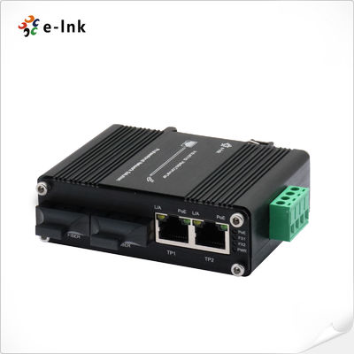 มินิ อินดัสเตรล 2-Port 10/100/1000T 802.3bt 90W PoE + 2-Port 100/1000Base-X SFP Ethernet Switch