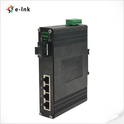 อุตสาหกรรม 4-Port 10/100/1000Base-T + 1-Port 1000BASE-X Ethernet Switch